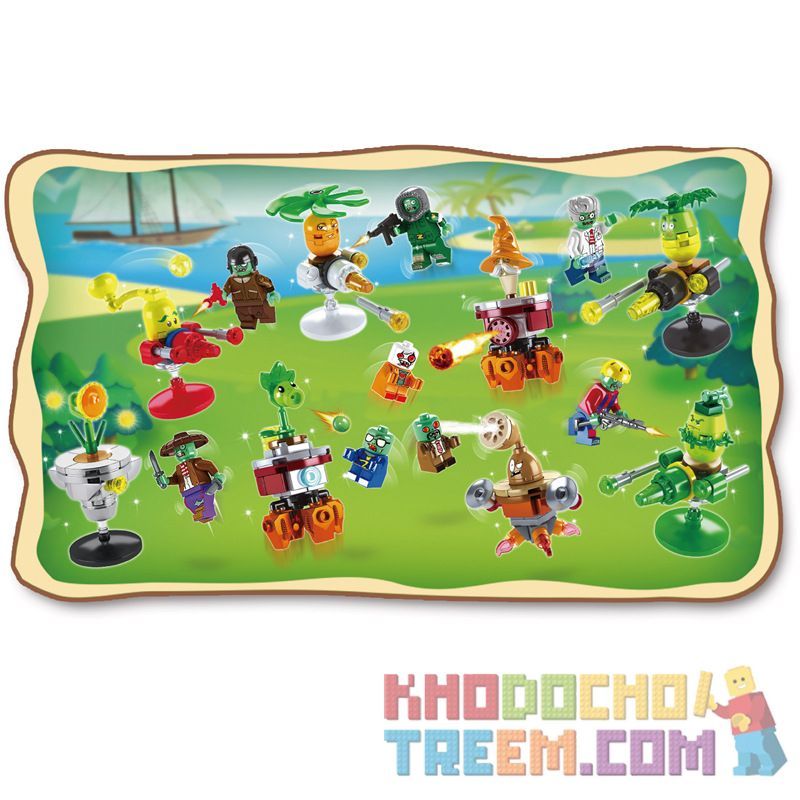 SX 7028 Xếp hình kiểu Lego Plants Vs Zombies Plants Vs Zombies Kung Fu  World 8 Styles Kung Fu World 8 Mô Hình giá sốc rẻ nhất