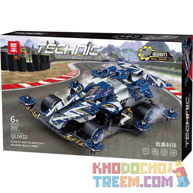 ZHEGAO QL0432 0432 non  THUNDER POWER DẪN ĐỘNG BỐN BÁNH EARL bộ đồ chơi xếp lắp ráp ghép mô hình  Kỹ Thuật Công Nghệ Cao Mô Hình Phương Tiện 360 khối