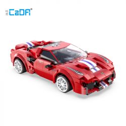 DOUBLEE CADA C51072 51072 non  FERRARI 488 ĐƯỜNG ĐUA THỂ THAO MÀU ĐỎ bộ đồ chơi xếp lắp ráp ghép mô hình Speed Champions Racing Cars Đua Xe Công Thức 306 khối