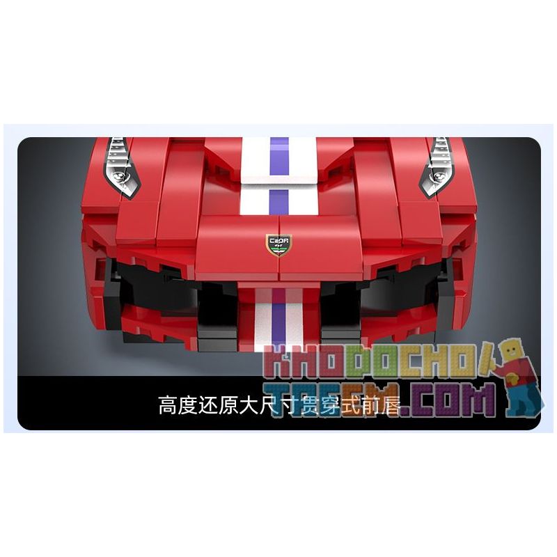DOUBLEE CADA C51072 51072 non  FERRARI 488 ĐƯỜNG ĐUA THỂ THAO MÀU ĐỎ bộ đồ chơi xếp lắp ráp ghép mô hình Speed Champions Racing Cars Đua Xe Công Thức 306 khối
