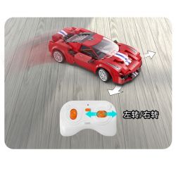 DOUBLEE CADA C51072 51072 non  FERRARI 488 ĐƯỜNG ĐUA THỂ THAO MÀU ĐỎ bộ đồ chơi xếp lắp ráp ghép mô hình Speed Champions Racing Cars Đua Xe Công Thức 306 khối