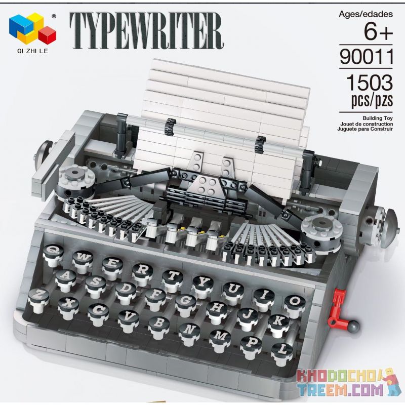 QIZHILE 90011 non Lego MÁY ĐÁNH CHỮ bộ đồ chơi xếp lắp ráp ghép mô hình Creator TYPEWRITER Sáng Tạo 1503 khối