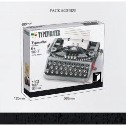 QIZHILE 90011 non  MÁY ĐÁNH CHỮ bộ đồ chơi xếp lắp ráp ghép mô hình Creator TYPEWRITER Sáng Tạo 1503 khối