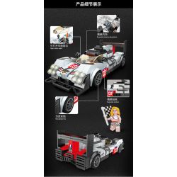 FORANGE FC1603 1603 non  PORSCHE 919. bộ đồ chơi xếp lắp ráp ghép mô hình Racers RACING CLUB PORSCHE 919 Đua Tốc Độ 282 khối
