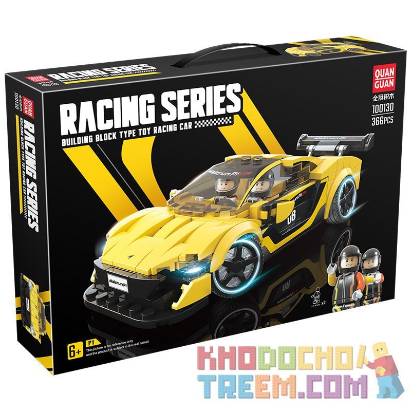 QuanGuan 100130 Quan Guan 100130 non Lego MCLAREN P1. bộ đồ chơi xếp lắp ráp ghép mô hình Speed Champions Racing Cars Đua Xe Công Thức 366 khối