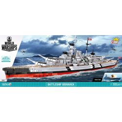 COBI 3081 non  CHIẾN HẠM BISMARCK bộ đồ chơi xếp lắp ráp ghép mô hình Military Army BATTLESHIP BISMARCK Quân Sự Bộ Đội 197 khối