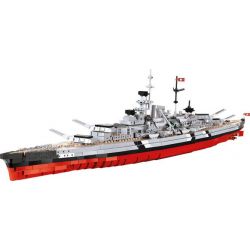 COBI 3081 non  CHIẾN HẠM BISMARCK bộ đồ chơi xếp lắp ráp ghép mô hình Military Army BATTLESHIP BISMARCK Quân Sự Bộ Đội 197 khối