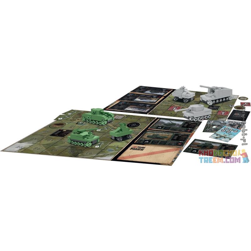 COBI 22104 non  TRẬN CHIẾN XE TĂNG bộ đồ chơi xếp lắp ráp ghép mô hình Military Army TANK WARS Quân Sự Bộ Đội 232 khối