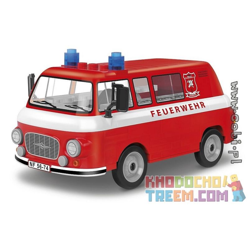 COBI 24594 non  XE CỨU HỎA BALKAS B1000 bộ đồ chơi xếp lắp ráp ghép mô hình Creator BARKAS B1000 FEUERWEHR Sáng Tạo 150 khối