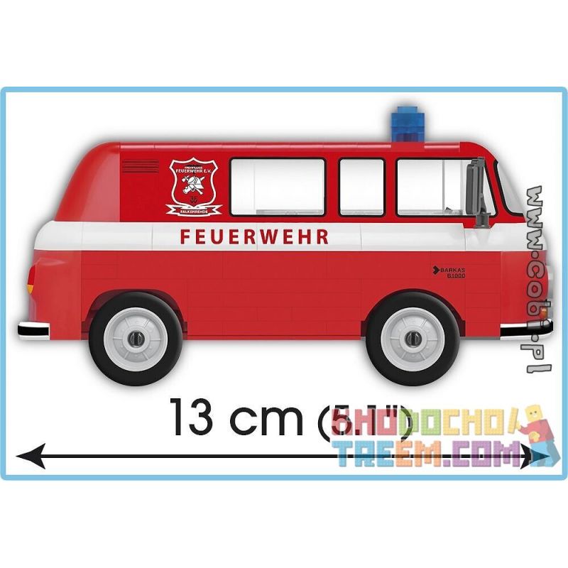 COBI 24594 non  XE CỨU HỎA BALKAS B1000 bộ đồ chơi xếp lắp ráp ghép mô hình Creator BARKAS B1000 FEUERWEHR Sáng Tạo 150 khối
