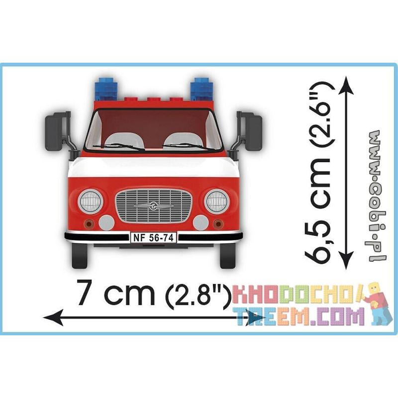 COBI 24594 non  XE CỨU HỎA BALKAS B1000 bộ đồ chơi xếp lắp ráp ghép mô hình Creator BARKAS B1000 FEUERWEHR Sáng Tạo 150 khối