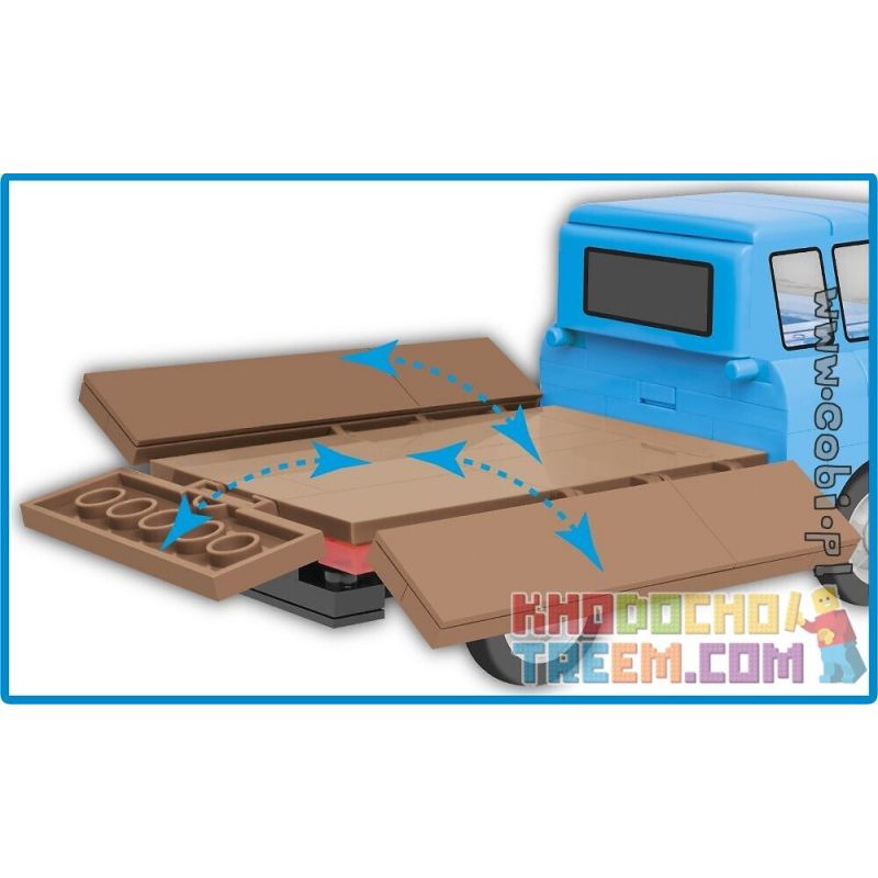 COBI 24593 non  BÁN TẢI BALKAS B1000 bộ đồ chơi xếp lắp ráp ghép mô hình Creator BARKAS B1000 PRITSCHENWAGEN Sáng Tạo 156 khối