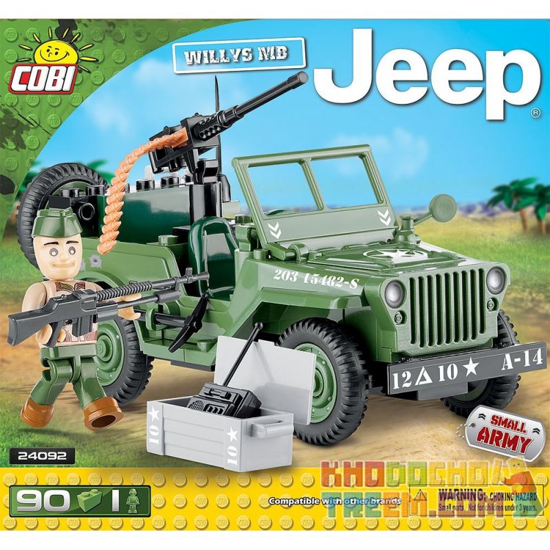 COBI 24092 non Lego WILLIS MB. bộ đồ chơi xếp lắp ráp ghép mô hình Military Army WILLYS MB Quân Sự Bộ Đội 90 khối