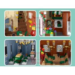 MouldKing 16026 Mould King 16026 non  QUÁN TRÀ CHIỀU GIẢI TRÍ Ở THỊ TRẤN NHỎ bộ đồ chơi xếp lắp ráp ghép mô hình Modular Buildings AFTERNOON TEA RESTAURANT Mô Hình Nhà Cửa 3039 khối