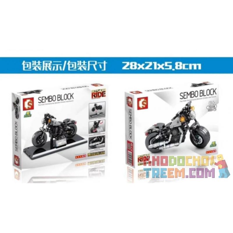 SEMBO 701118 non  ANH CHÀNG CỨNG RẮN HARLEY 883 bộ đồ chơi xếp lắp ráp ghép mô hình Motorcycle Motorbike HARLEY-DAVIDSON IRON 883 Xe Hai Bánh 189 khối