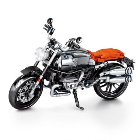 SEMBO 701806 non  XE MÁY BMW LATTE R NINET bộ đồ chơi xếp lắp ráp ghép mô hình  TECHINQUE BMW R NINET Kỹ Thuật Công Nghệ Cao Mô Hình Phương Tiện 886 khối