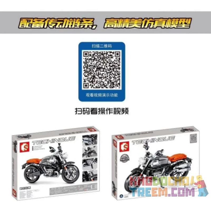 SEMBO 701806 non  XE MÁY BMW LATTE R NINET bộ đồ chơi xếp lắp ráp ghép mô hình  TECHINQUE BMW R NINET Kỹ Thuật Công Nghệ Cao Mô Hình Phương Tiện 886 khối SEMBO 701806 non  XE MÁY BMW LATTE R NINET bộ đồ chơi xếp lắp ráp ghép mô hình  TECHINQUE BMW R NINET Kỹ Thuật Công Nghệ Cao Mô Hình Phương Tiện 886 khối