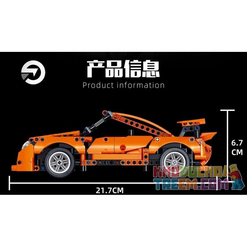 LIN07 0021 non  XE THỂ THAO VAIL bộ đồ chơi xếp lắp ráp ghép mô hình  SPEED UP Kỹ Thuật Công Nghệ Cao Mô Hình Phương Tiện 589 khối