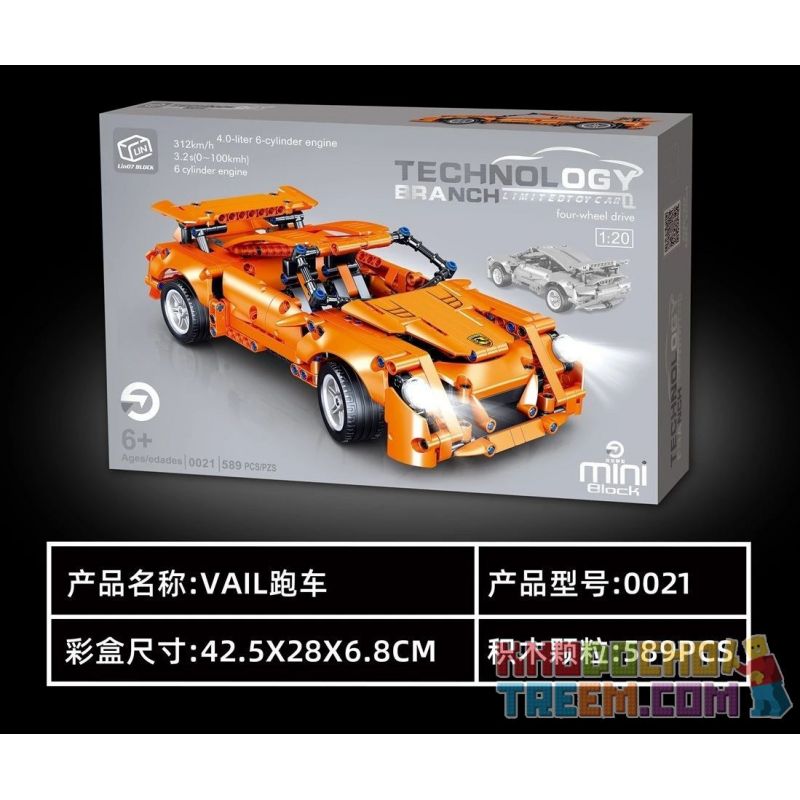 LIN07 0021 non  XE THỂ THAO VAIL bộ đồ chơi xếp lắp ráp ghép mô hình  SPEED UP Kỹ Thuật Công Nghệ Cao Mô Hình Phương Tiện 589 khối