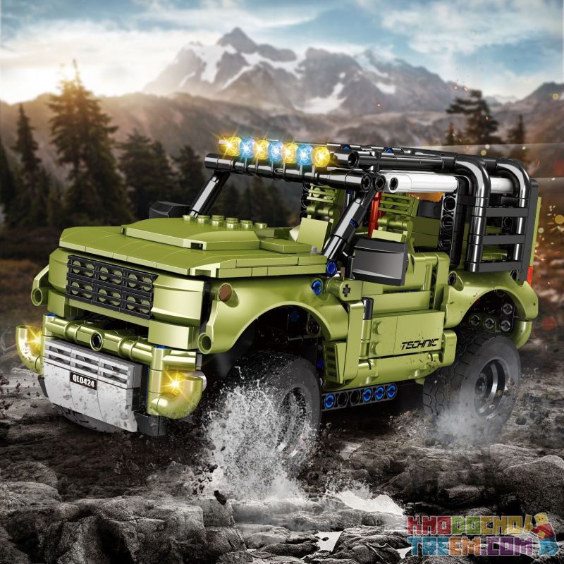 ZHEGAO QL0424 0424 non  LAND ROVER DEFENDER PULL BACK bộ đồ chơi xếp lắp ráp ghép mô hình  Kỹ Thuật Công Nghệ Cao Mô Hình Phương Tiện 763 khối