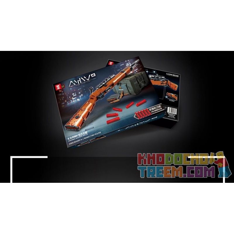 ZHEGAO QL0452 0452 non  SÚNG TRƯỜNG KAR98K MAUSER bộ đồ chơi xếp lắp ráp ghép mô hình  MHWP KAE98K Kỹ Thuật Công Nghệ Cao Mô Hình Phương Tiện 1004 khối