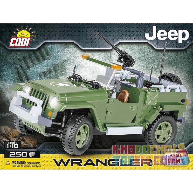 COBI 24260 non Lego XE JEEP. bộ đồ chơi xếp lắp ráp ghép mô hình Military Army JEEP WRANGLER Quân Sự Bộ Đội 250 khối