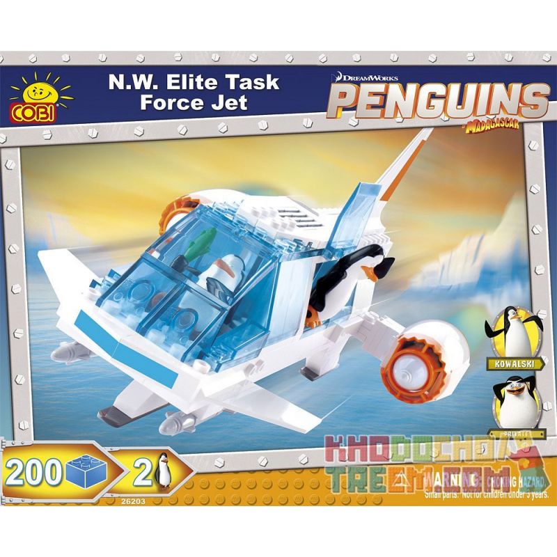 COBI 26203 non Lego MÁY BAY SỨ MỆNH ƯU TÚ CỦA N.W. bộ đồ chơi xếp lắp ráp ghép mô hình Movie & Game N.W. ELITE TASK FORCE JET Phim Và Trò Chơi 200 khối