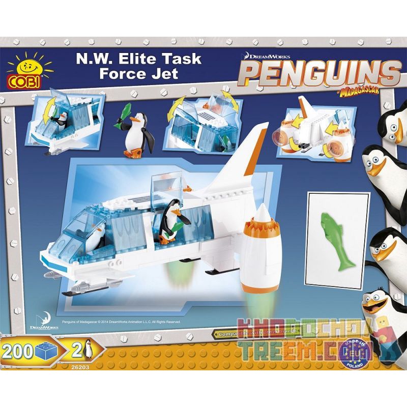 COBI 26203 non  MÁY BAY SỨ MỆNH ƯU TÚ CỦA N.W. bộ đồ chơi xếp lắp ráp ghép mô hình Movie & Game N.W. ELITE TASK FORCE JET Phim Và Trò Chơi 200 khối