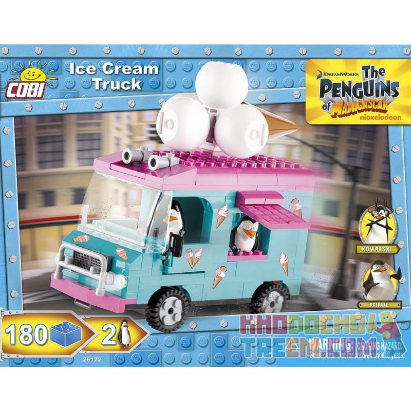 COBI 26172 non Lego XE BÁN KEM bộ đồ chơi xếp lắp ráp ghép mô hình Movie & Game ICE CREAM TRUCK Phim Và Trò Chơi 180 khối