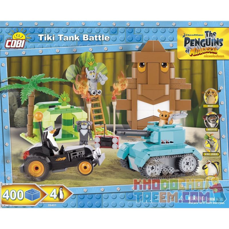 COBI 26401 non Lego TRẬN CHIẾN XE TĂNG TKI bộ đồ chơi xếp lắp ráp ghép mô hình Tank Battle TKI TANK BATTLE Xe Tăng Đối Đầu 400 khối
