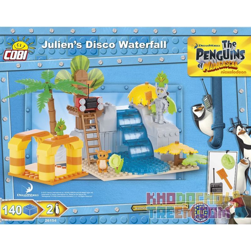 COBI 26154 non  THÁC DISCO CỦA JULIAN bộ đồ chơi xếp lắp ráp ghép mô hình Movie & Game JULIEN'S DISCO WATERFALL Phim Và Trò Chơi 140 khối