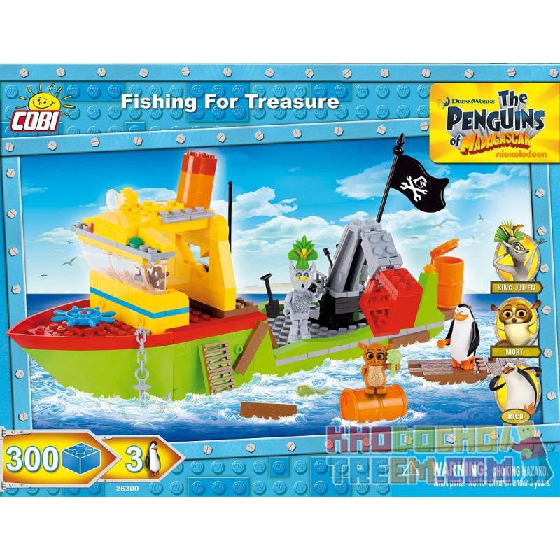 COBI 26300 non Lego KHO BÁU CỨU CÁNH bộ đồ chơi xếp lắp ráp ghép mô hình Movie & Game FISHING FOR TREASURE Phim Và Trò Chơi 300 khối