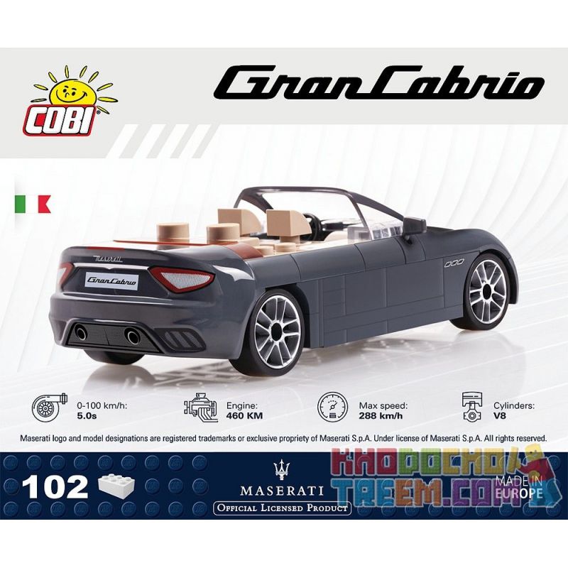 COBI 24562 non  XE THỂ THAO MUI TRẦN MASERATI bộ đồ chơi xếp lắp ráp ghép mô hình Creator MASERATI GRANCABRIO SPORT Sáng Tạo 102 khối