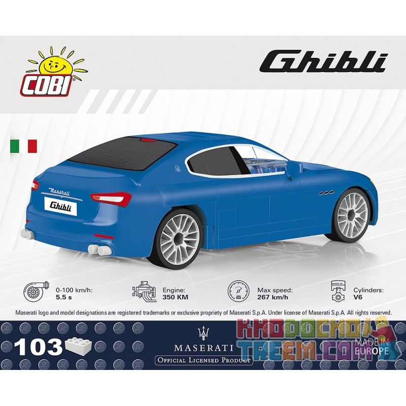 COBI 24564 non  MASERATI. bộ đồ chơi xếp lắp ráp ghép mô hình Creator MASERATI GHIBLI Sáng Tạo 103 khối