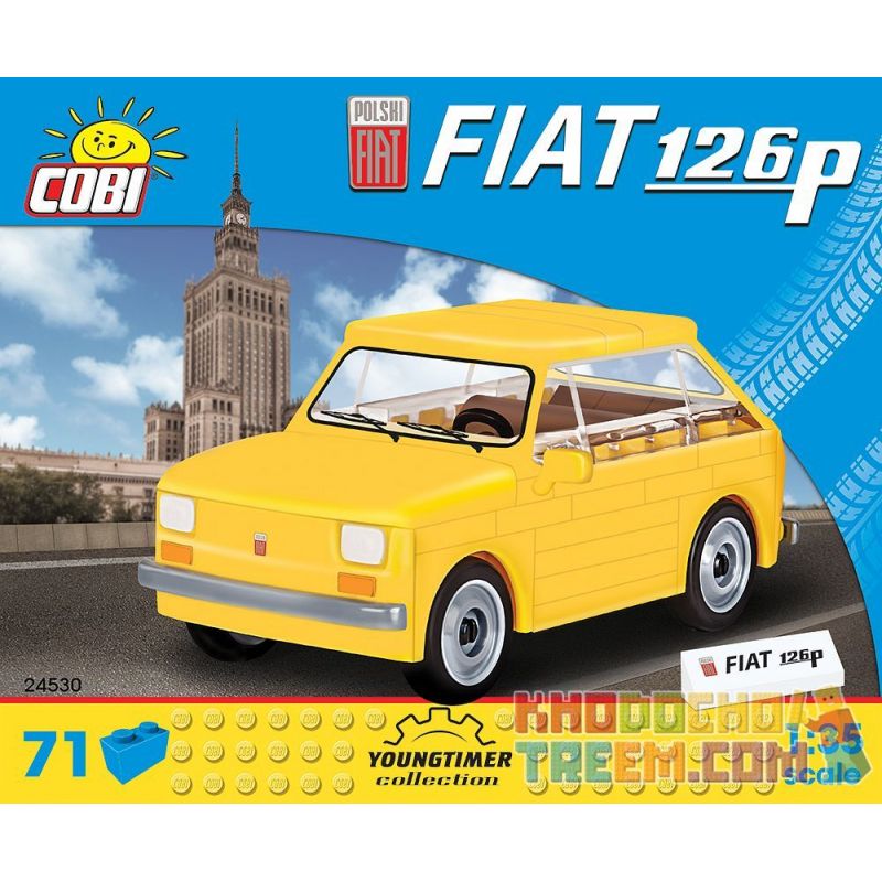 COBI 24530 non Lego FIAT 126P. bộ đồ chơi xếp lắp ráp ghép mô hình Creator Sáng Tạo 71 khối