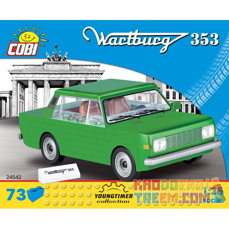 COBI 24542 non Lego WARTBURG 353. bộ đồ chơi xếp lắp ráp ghép mô hình Creator Sáng Tạo 73 khối