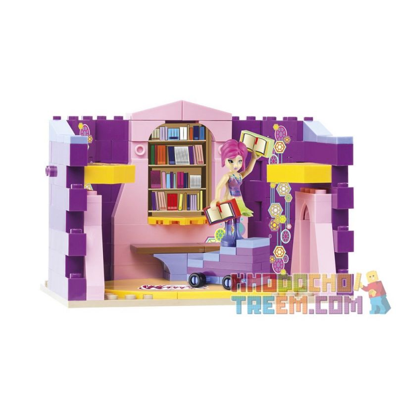COBI 25121 non  THƯ VIỆN MA THUẬT bộ đồ chơi xếp lắp ráp ghép mô hình  MAGIC LIBRARY Các Bạn Gái 120 khối