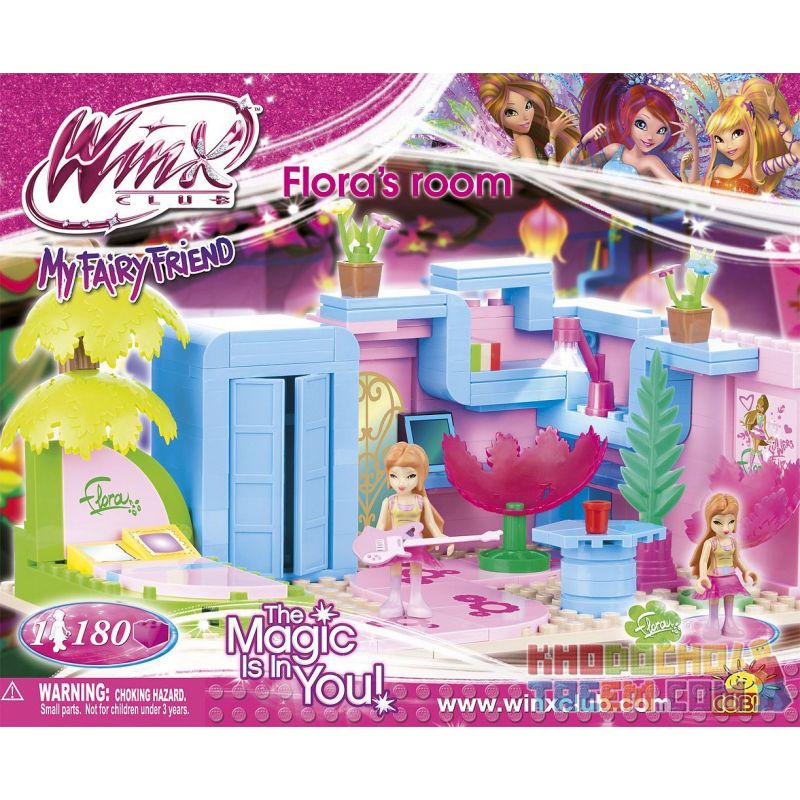 COBI 25180 non  PHÒNG CỦA FLORA bộ đồ chơi xếp lắp ráp ghép mô hình  FLORA'S ROOM Các Bạn Gái 180 khối