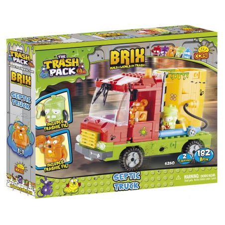 COBI 6260 non  XE TẢI THỐI RỮA bộ đồ chơi xếp lắp ráp ghép mô hình SEPTIC TRUCK 180 khối