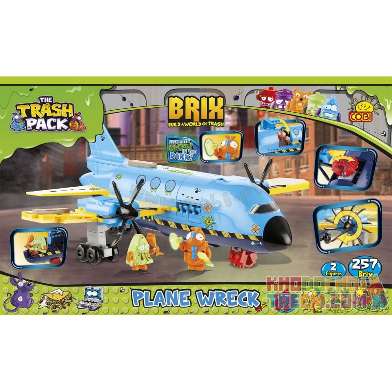 COBI 6262 non  ĐỐNG ĐỔ NÁT bộ đồ chơi xếp lắp ráp ghép mô hình PLANE WRECK 257 khối