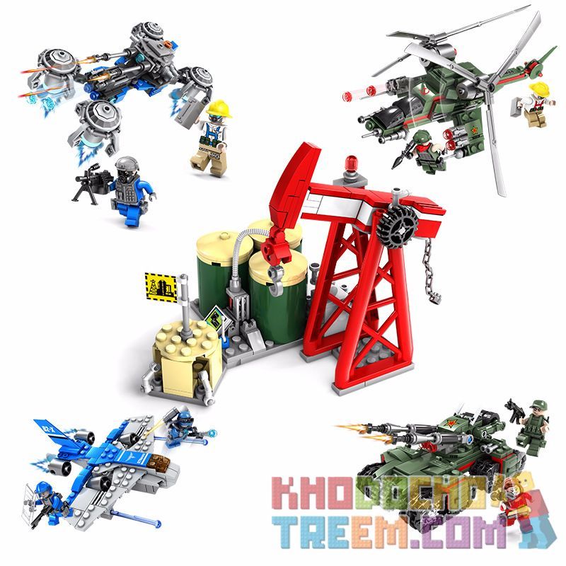 Kazi KY 81019 non  PEACEMAKER MÁY BAY CHIẾN ĐẤU CÓ VŨ TRANG TIÊN PHONG XE TĂNG NGÀY TẬN THẾ TRỰC THĂNG BIPLANE MỎ DẦU bộ đồ chơi xếp lắp ráp ghép mô hình Red Alert 3 Báo Động Đỏ 3 953 khối