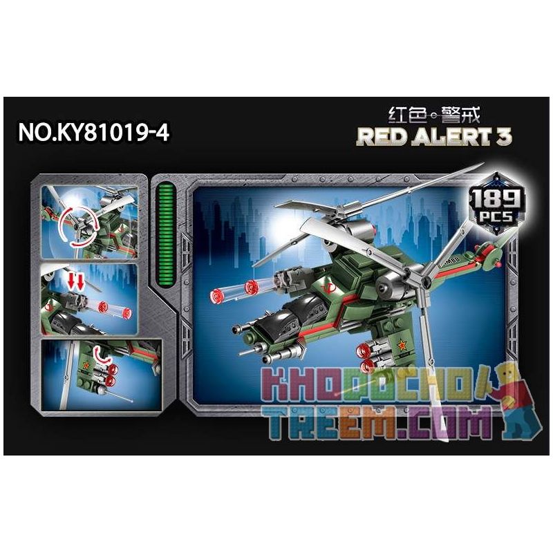 Kazi KY 81019 non  PEACEMAKER MÁY BAY CHIẾN ĐẤU CÓ VŨ TRANG TIÊN PHONG XE TĂNG NGÀY TẬN THẾ TRỰC THĂNG BIPLANE MỎ DẦU bộ đồ chơi xếp lắp ráp ghép mô hình Red Alert 3 Báo Động Đỏ 3 953 khối