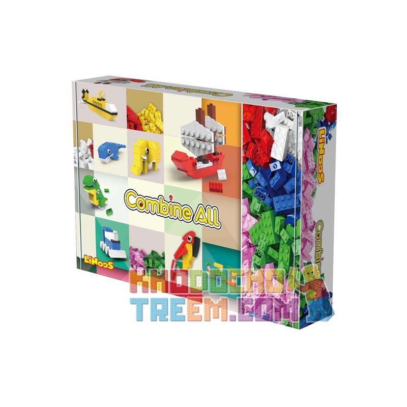 LINOOS LN1004 1004 non  TỰ DO TẠO HỘP XÂY DỰNG bộ đồ chơi xếp lắp ráp ghép mô hình Creator COMBINE ALL Sáng Tạo 250 khối