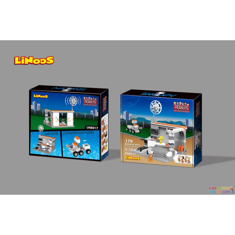 LINOOS LN8017 8017 non  PHÒNG Y TẾ GYM bộ đồ chơi xếp lắp ráp ghép mô hình Snoopy SNOOPY SPACE TRAVELER Chú Chó 179 khối