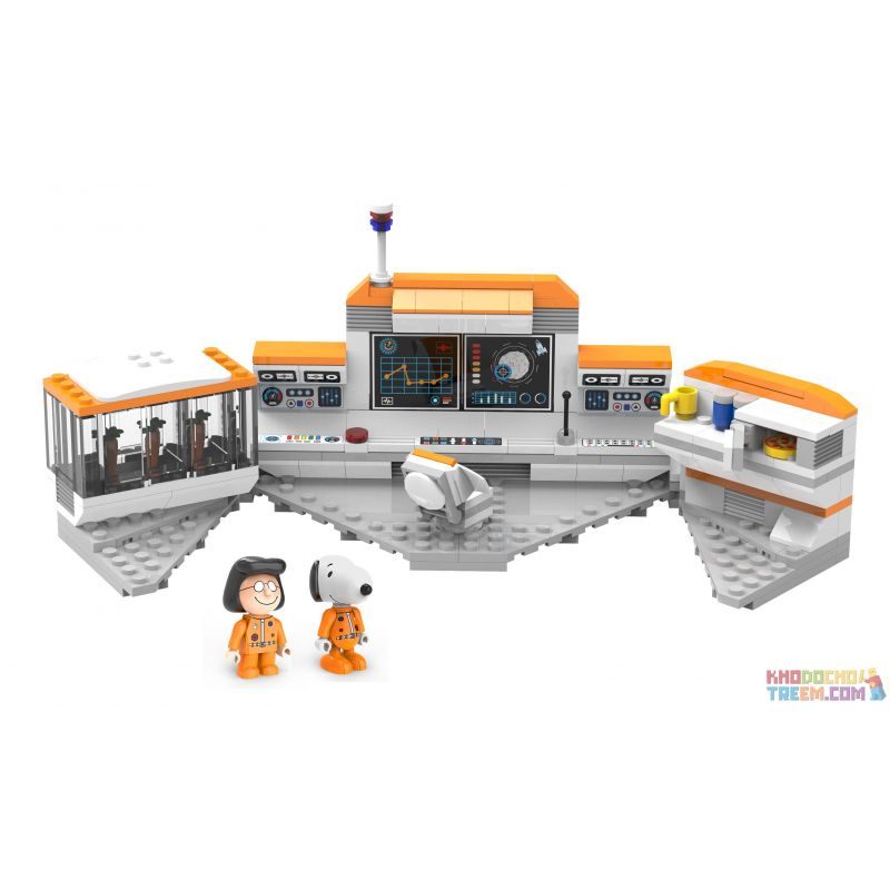 LINOOS LN8016 8016 non Lego TRUNG TÂM CHỈ HUY bộ đồ chơi xếp lắp ráp ghép mô hình Snoopy SNOOPY SPACE TRAVELER Chú Chó 197 khối