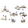 LINOOS LN8014 8014 non  TÀU ĐỔ BỘ MẶT TRĂNG bộ đồ chơi xếp lắp ráp ghép mô hình Snoopy SNOOPY SPACE TRAVELER Chú Chó 393 khối