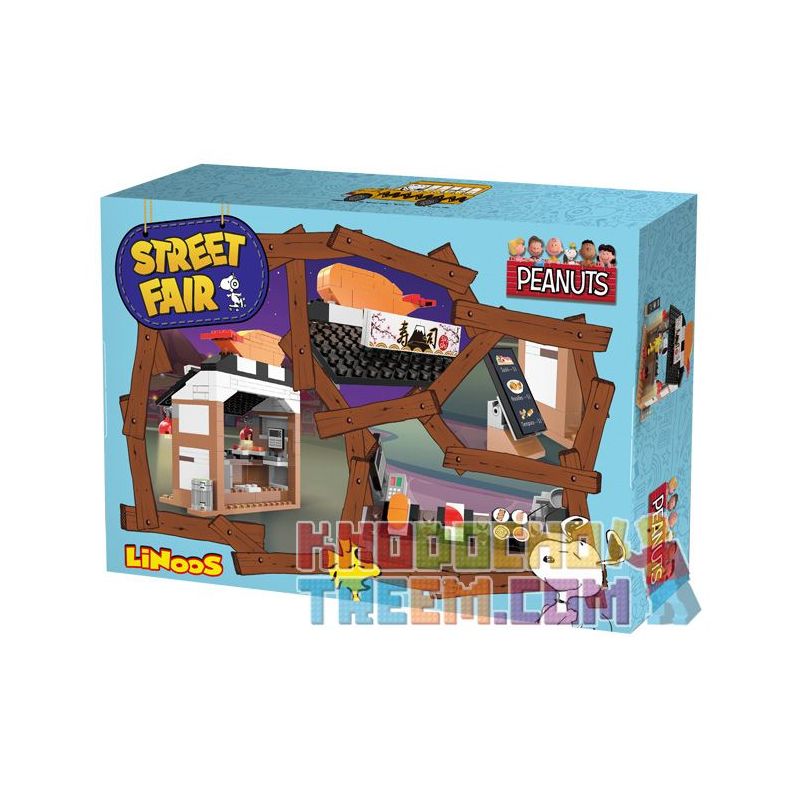 LINOOS LN8010 8010 non  CỬA HÀNG SUSHI bộ đồ chơi xếp lắp ráp ghép mô hình Snoopy SNOOPY STREET FAIR Chú Chó 142 khối LINOOS LN8010 8010 non  CỬA HÀNG SUSHI bộ đồ chơi xếp lắp ráp ghép mô hình Snoopy SNOOPY STREET FAIR Chú Chó 142 khối