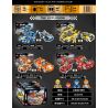 ZHEGAO QL0724 0724 non  PHANTOM PULL BACK RACING 4 bộ đồ chơi xếp lắp ráp ghép mô hình Racers Đua Tốc Độ 883 khối