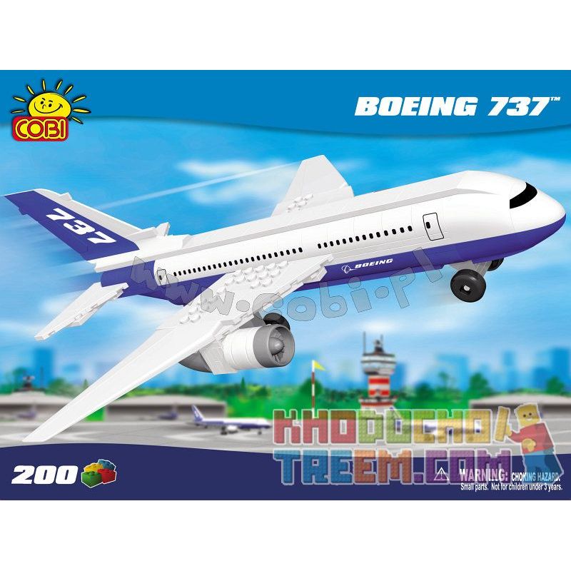 COBI 26200 non Lego BOEING 737. bộ đồ chơi xếp lắp ráp ghép mô hình Mini Modular BOEING 737™ Đường Phố Thu Nhỏ 200 khối