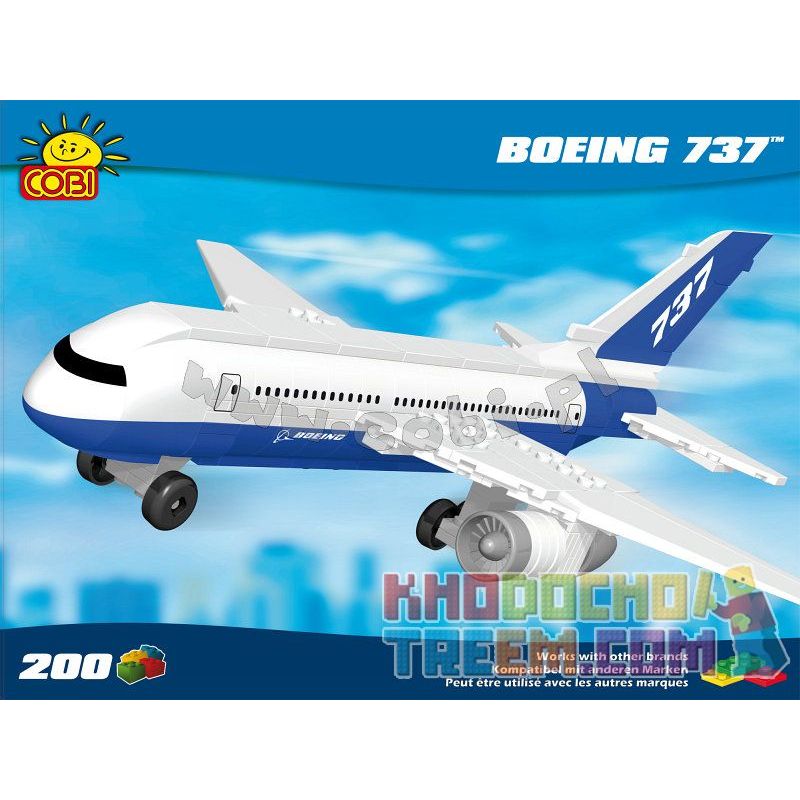 COBI 26200 non  BOEING 737. bộ đồ chơi xếp lắp ráp ghép mô hình Mini Modular BOEING 737™ Đường Phố Thu Nhỏ 200 khối